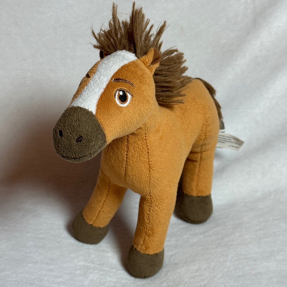 DreamWorks Spirit Riding Free Horse Plush 9" Tan & Brown Stuffed Animal Toy